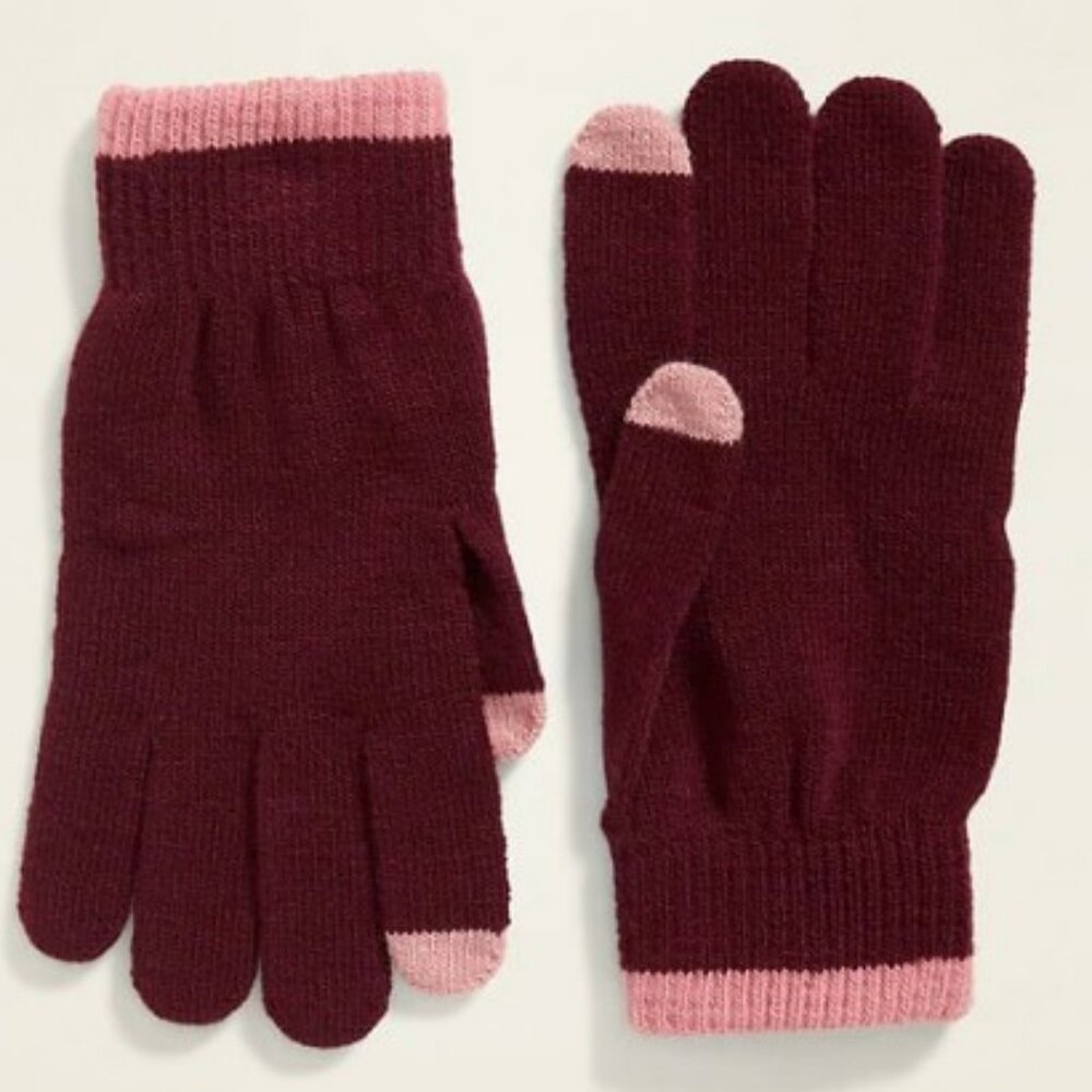 Text-Friendly Sweater-Knit Gloves